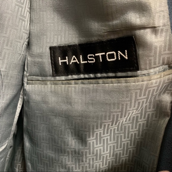 Vintage Halston Halo-Suede‎ Blue Suede Blazer - Picture 7 of 13